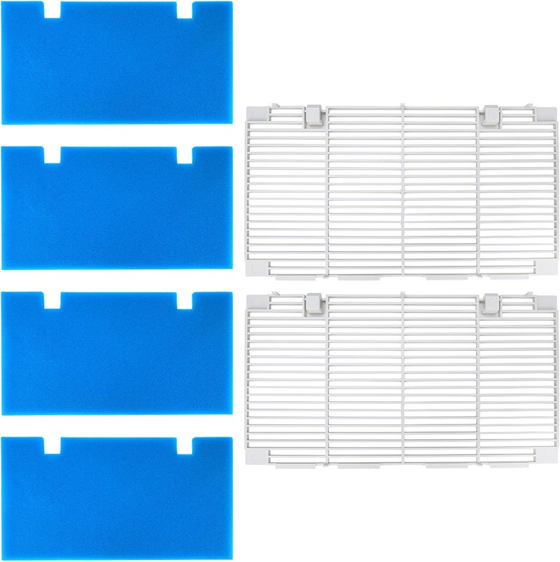 WTNYOU RV A/C Air Conditioner Cover Grille Compatible with Dometic 3104928.019 with Interior Air Filter Pad Assembly (2 Pcs RV A/C Ducted Grilles and 4 Pcs Filters) - Image 1